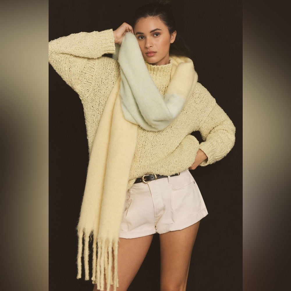 Anthropologie Recycled Two-Tone Scarf